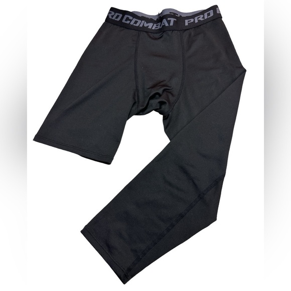 Jonscart Youth 3/4 One Leg Compression Capri Pants Athletic Base Layer Underwear - Picture 5 of 9